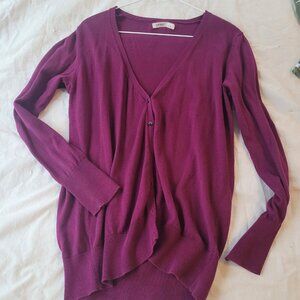 100% Cotton Old Navy Merlot Colored Button Up Cardigan
